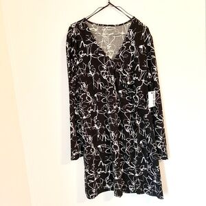 Nine West Long Sleeve Wrap Dress Size XXL
